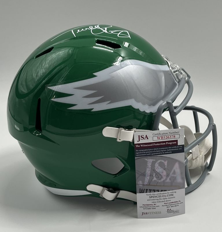 Terrell Owens Signed Eagles Full-Size Speed Helmet (JSA)