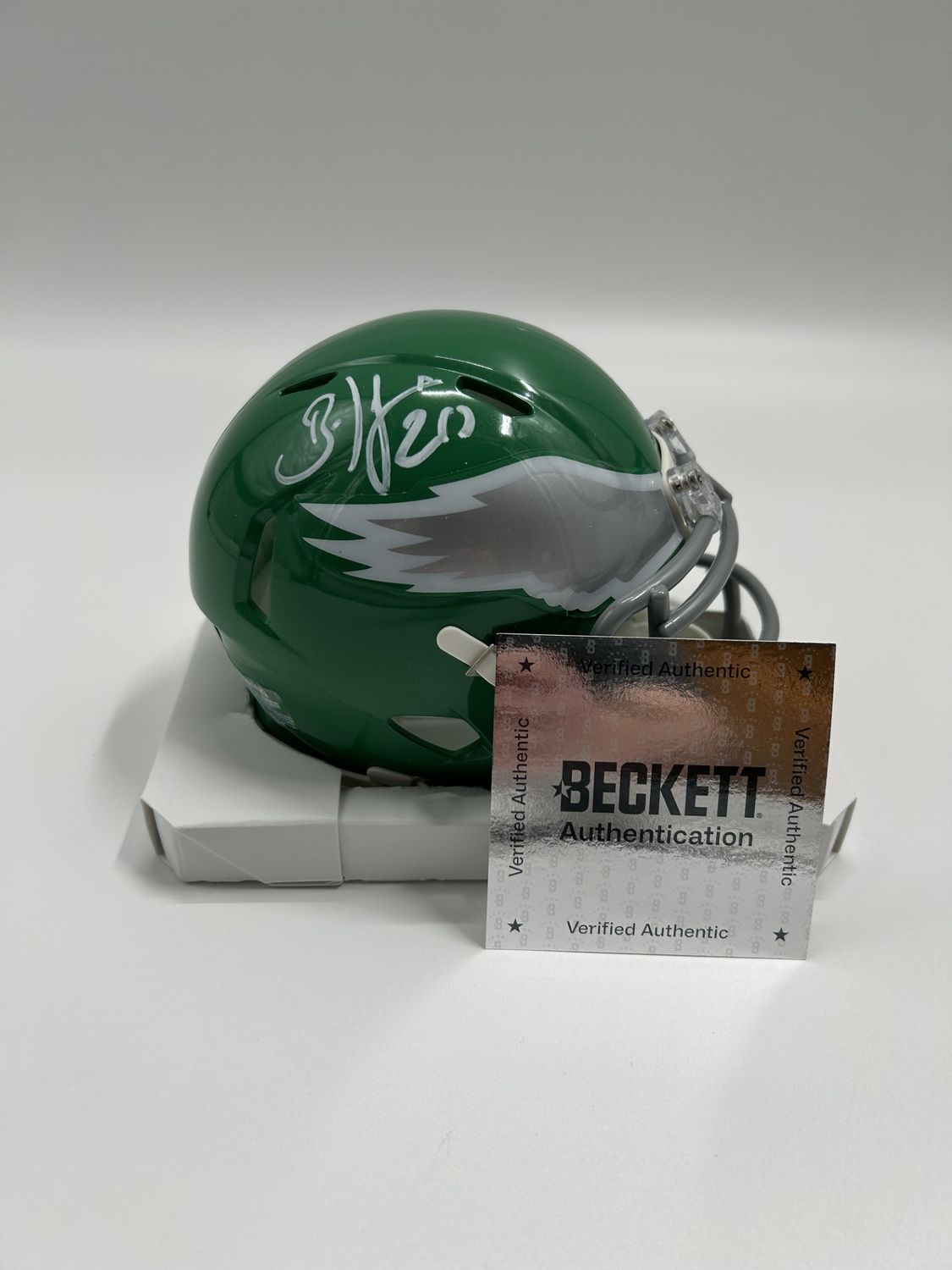 Brian Dawkins Signed Eagles Throwback Alternate Speed Mini Helmet (Beckett)