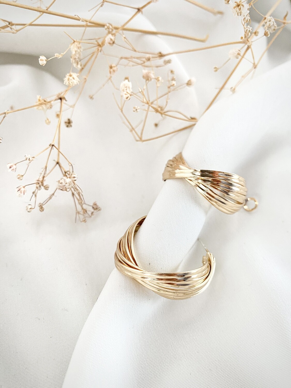 Erica Twisted Gold Small Hoops