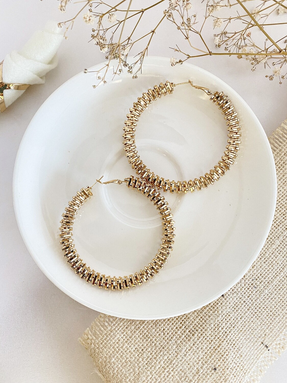 Erica Twisted Gold Hoops