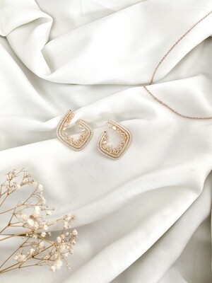Elise Gold Cz Diamond Earrings