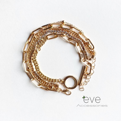Emma Pack Of 2 Gold Charm Bracelets