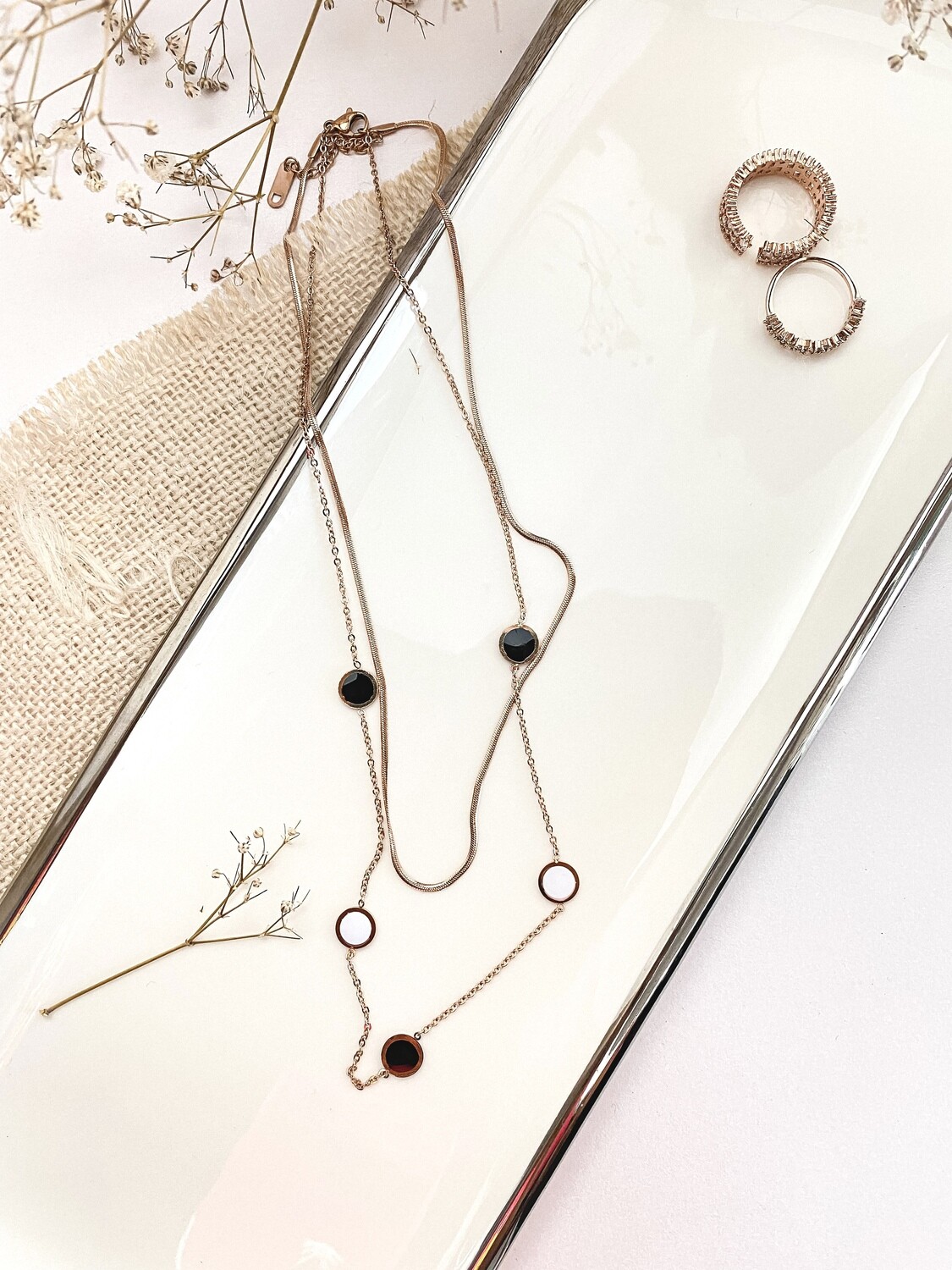 Amy Rosegold Double Layered Necklace