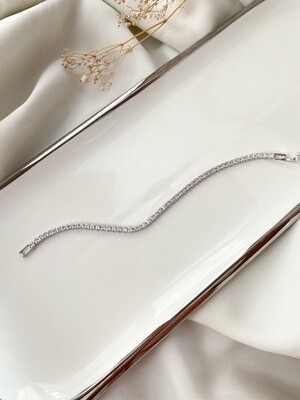 Belle Cubic Zirconia Silver Bracelet