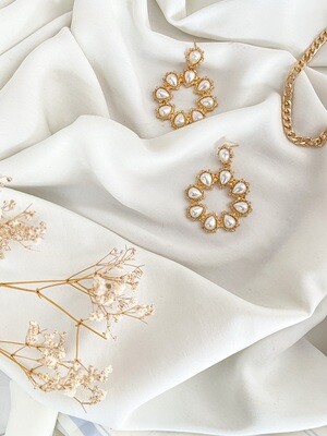 Erica Gold Pear Pearls Doublet