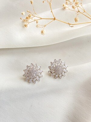 Ivy Clustered Cz Diamond Studs Earring
