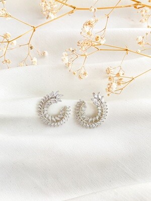 Ivy Crystal & Cz Diamond Earrings