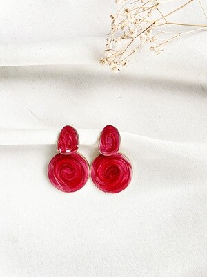 Erica Ceramic Cherry Red Doublet Earrings