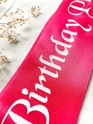 Birthday Princess Sash - Pink