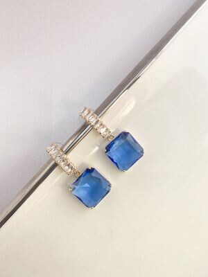 Olivia Square Cut Doublet Earring