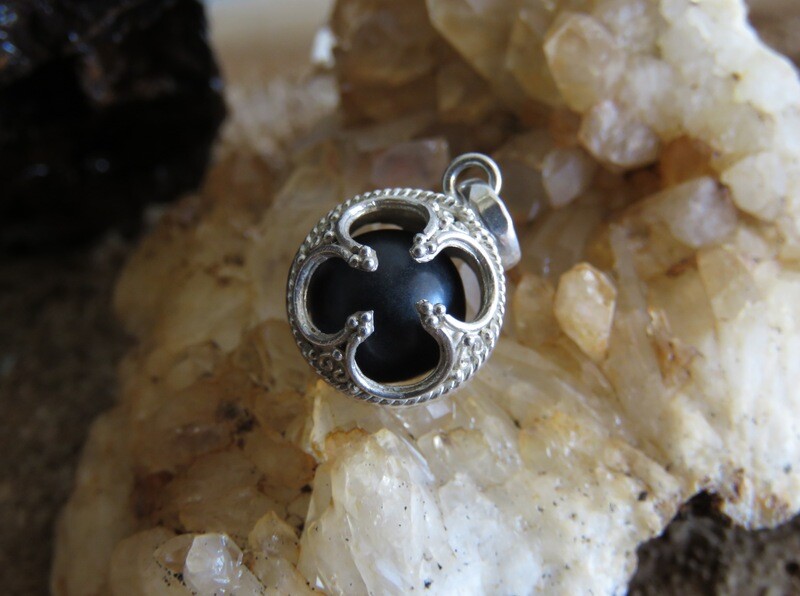 Sterling Silver Purple Chime Ball Pendant CH-403