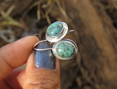 Handmade Sterling Silver and Turquoise Earrings ER-1084