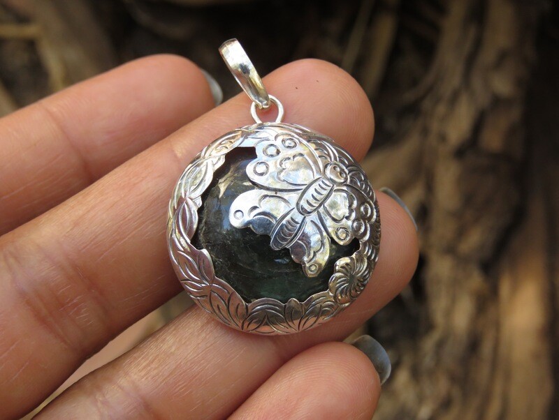 Sterling Silver Labradorite Butterfly Pendant SP-1130