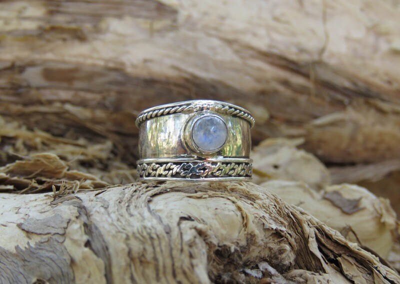 Sterling Silver Rainbow Moonstone Toe Ring RI-981