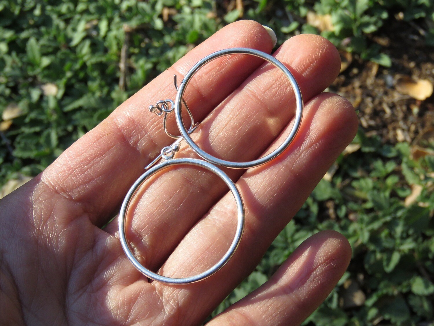 Handmade Sterling Silver Hoop Earrings SE-404