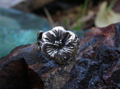 Sterling Silver Women's Flower Ring SR-334
