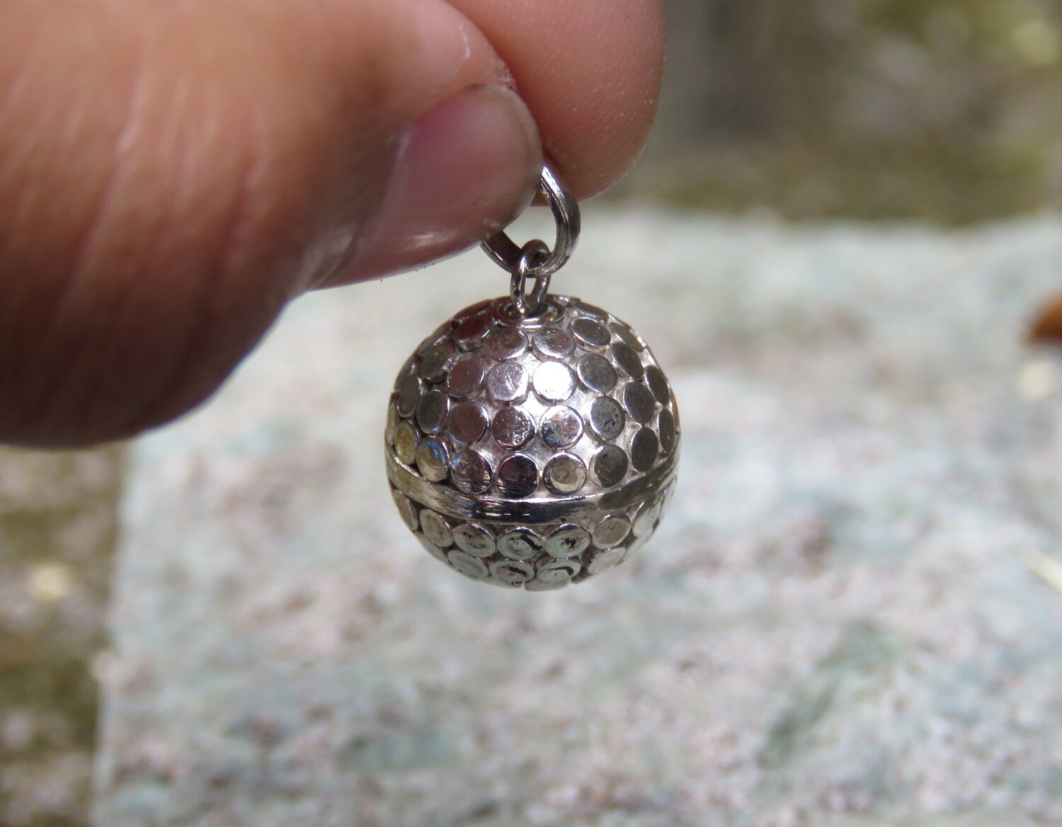 Sterling Silver Armadillo Chime Ball Pendant CH-410