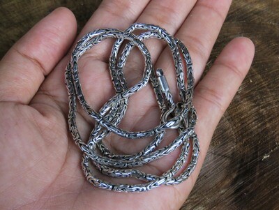 Sterling silver, 80cm, Borobudur Chain, Unisex Chain CC-102