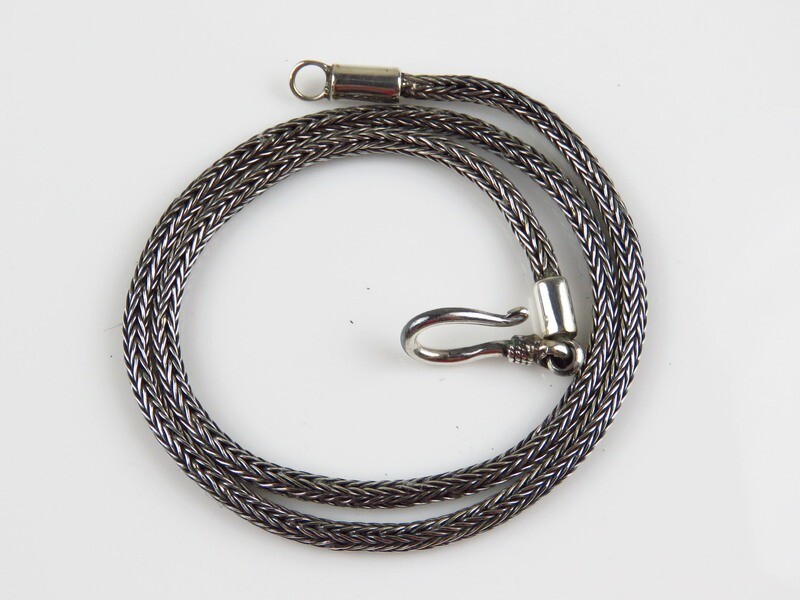 Sterling silver, Dragonbone Chain, Silver Anklet CC-108