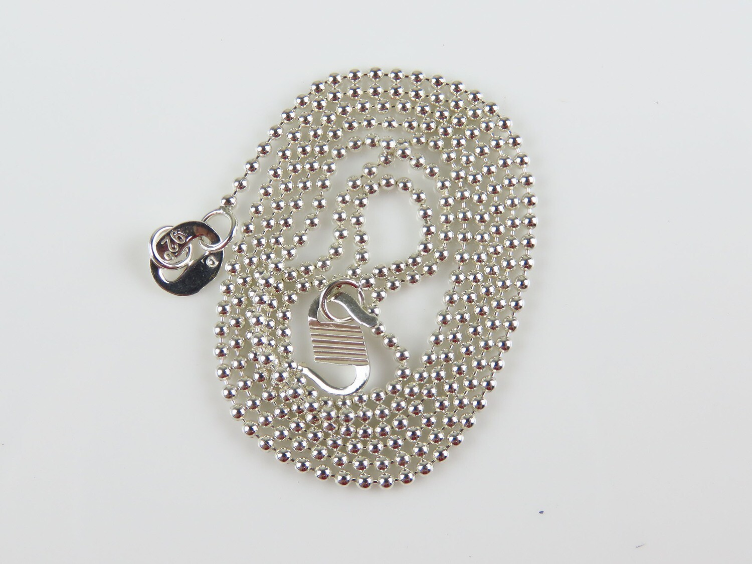 Sterling Silver, 45cm, Bead Chain CC-109