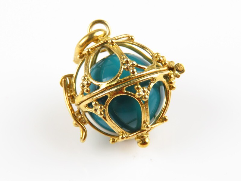 Sterling Silver, 18k Gold Plated, Harmony Ball Pendant GPP-157