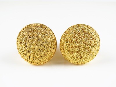 Sterling Silver, 18k Gold Plated, Bali, Subeng Earrings GPE-164
