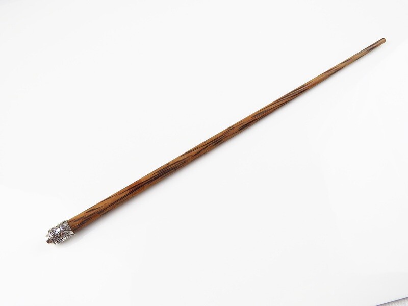 Sterling Silver, Wodd, Pearl Gemstone, Hair Stick