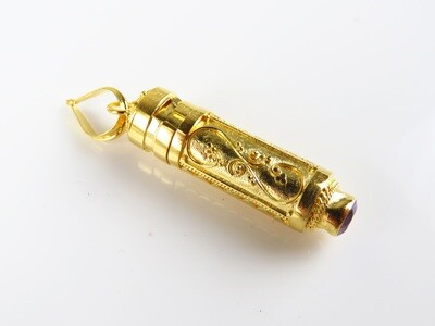 Sterling Silver, 18k Gold Plated, Amethyst, Perfume Pendant, Cremation Jewelry