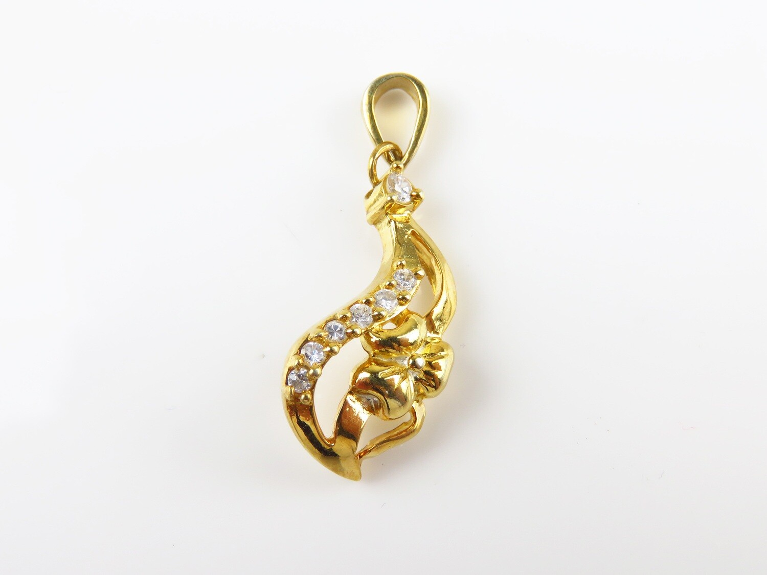 Sterling Silver, Gold Plated, Zircon, Gemstone Pendant GPP-170