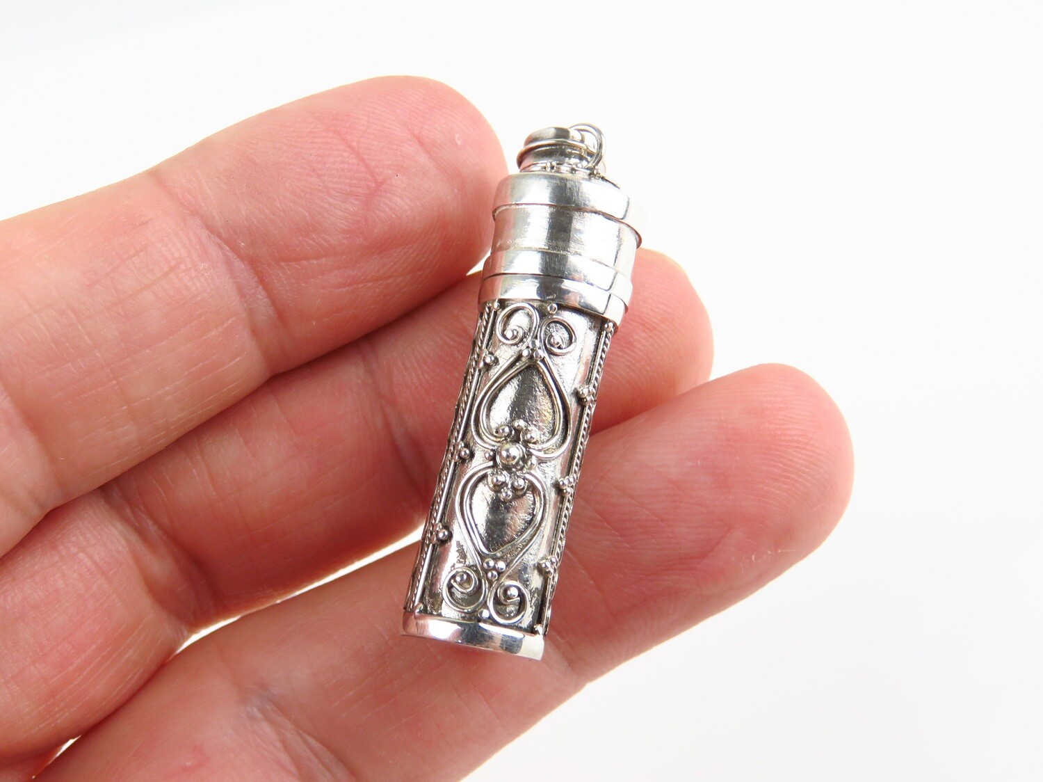 Sterling Silver, Cremation, Perfume Bottle Pendant PP-563