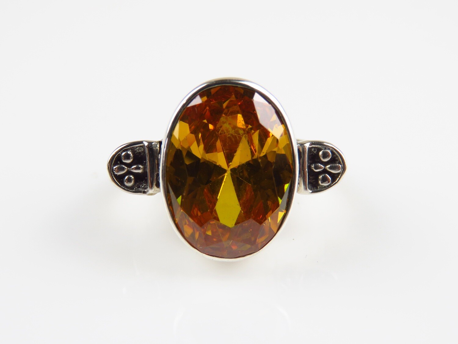 Sterling Silver, Citrine, Gemstone Ring RI-1079
