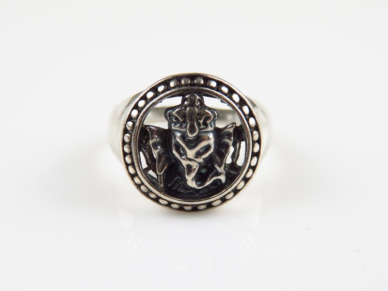 Sterling Silver, Bali Ganesha Ring SR-353