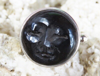 Sterling Silver Carved Ox Bone Rings