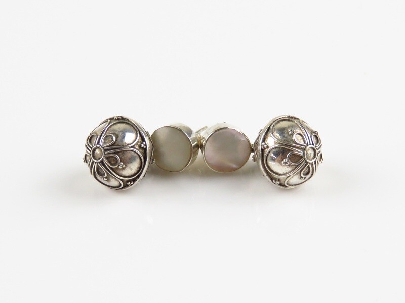 Sterling Silver, Chime Ball, Push Back Earrings ER-1141