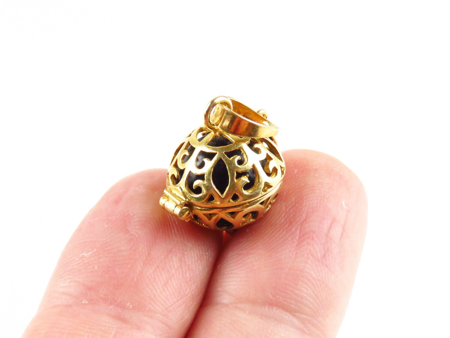 Sterling Silver, 18k Gold Plated, Harmony Ball Pendant GPB-120