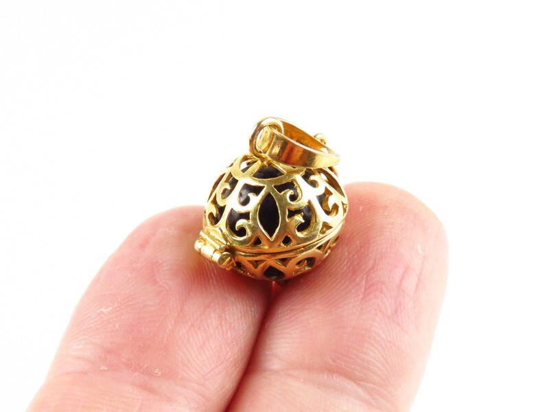Sterling Silver, 18k Gold Plated, Harmony Ball Pendant GPB-120