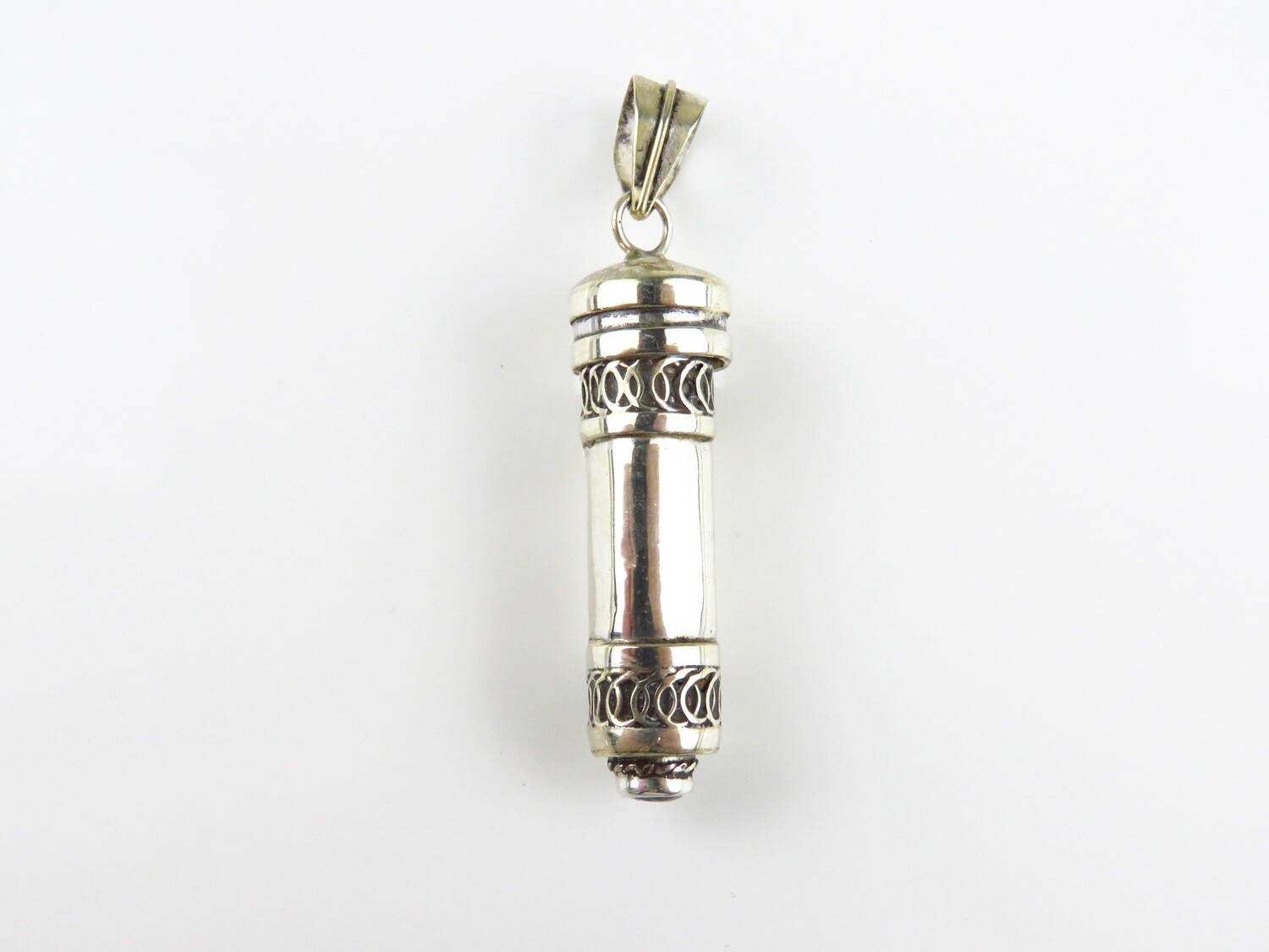 Sterling Silver, Amethyst, Cremation, Perfume Bottle Pendant PP-570
