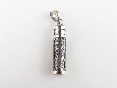 Sterling Silver, Cremation - Perfume Bottle Pendant PP-584