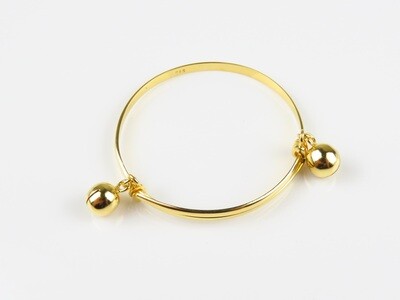 Sterling Silver, 18k Gold Plated, Baby Bangle SBB-654