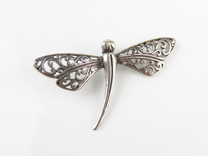 Sterling Silver, Dragonfly Design Pendant SSP-214