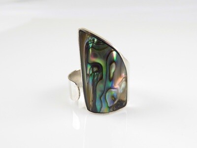 Sterling Silver, Abalone Shell Ring SSR-100