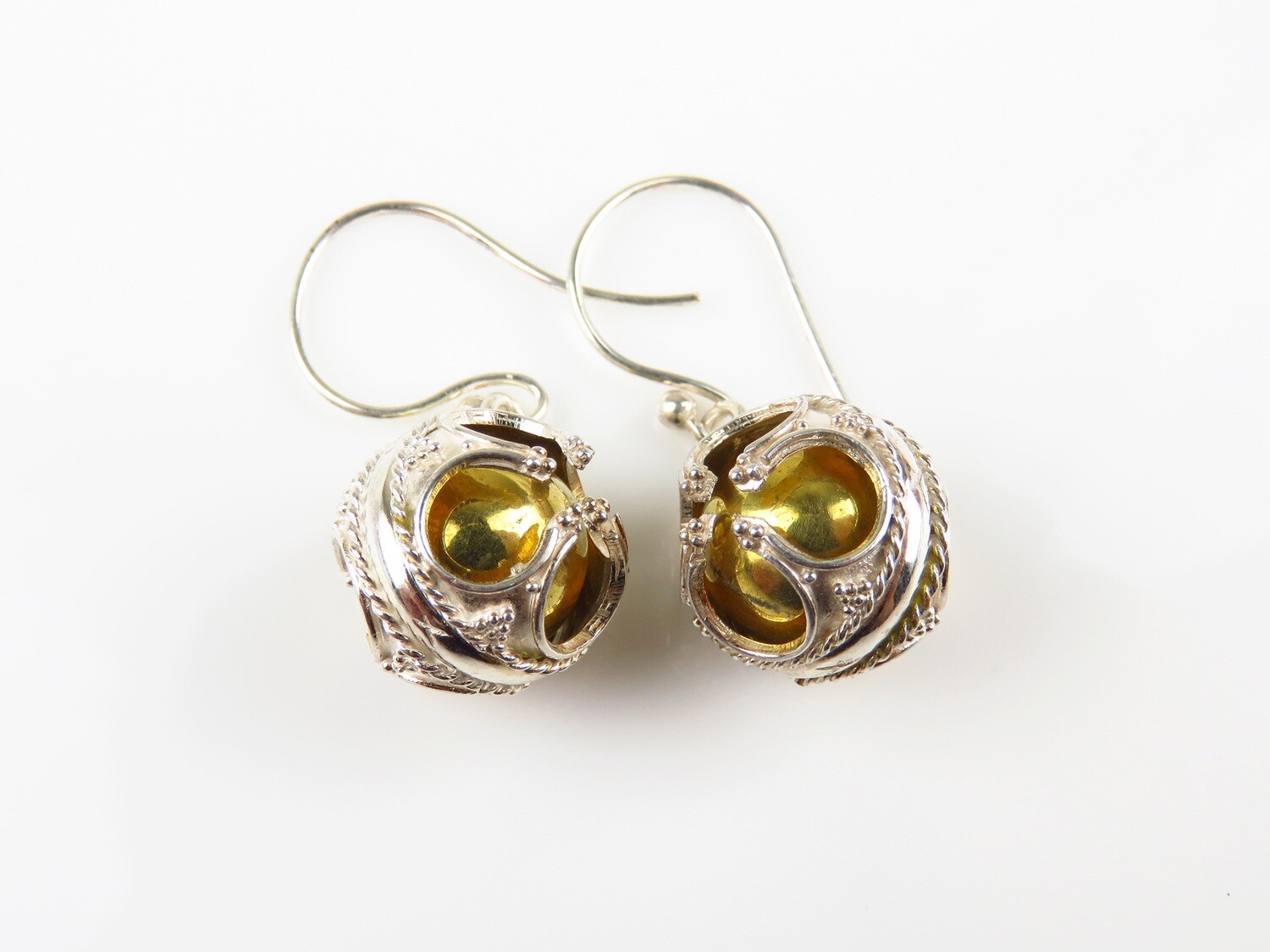 Sterling Silver, Chime Ball Earrings CBE-161