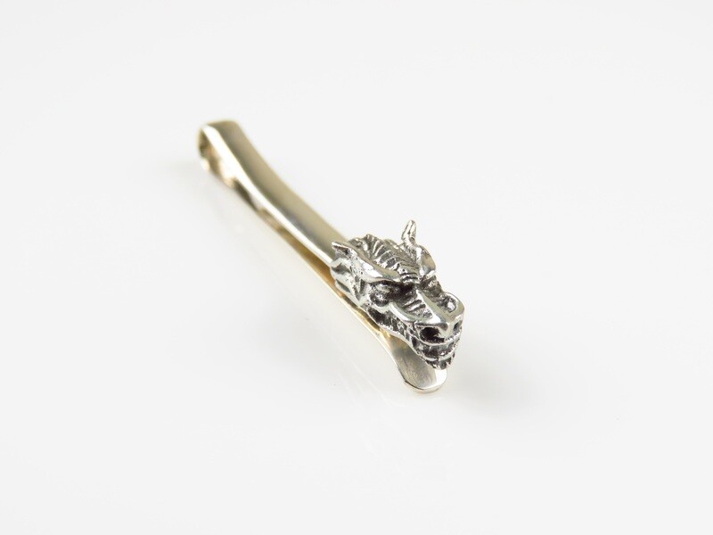 Sterling Silver, Dragon Head, Tie Clip OA-107