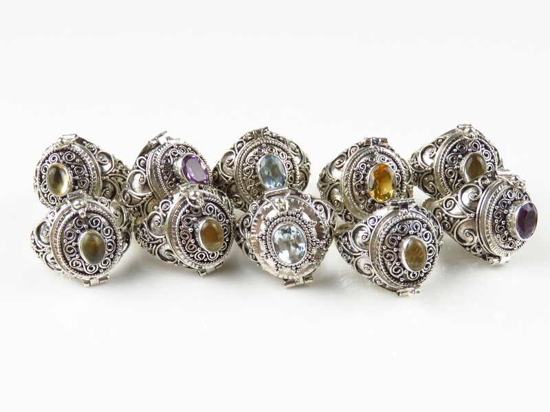 Wholesale, 925 Silver, Locket Rings SSB-405