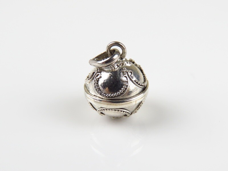 Sterling Silver, Jawan, 11mm Chime Ball Pendant CH-424
