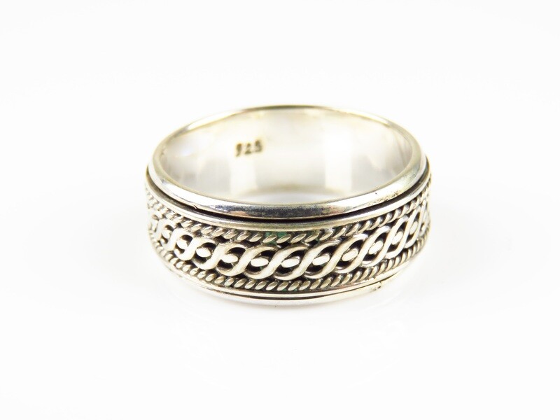 Sterling Silver, Unisex, Spinner Design Ring SR-362