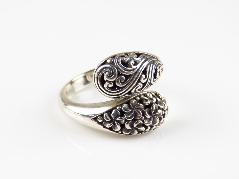 Sterling Silver, Flower Design Ring SR-363