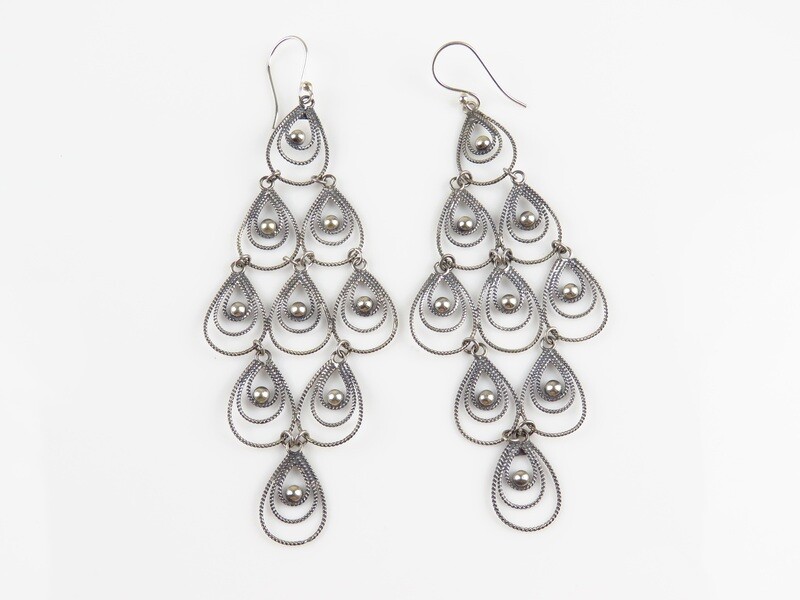 Sterling Silver, Dangle Earrings SE-445