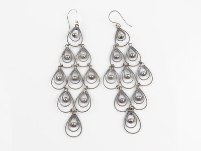 Sterling Silver, Dangle Earrings SE-445