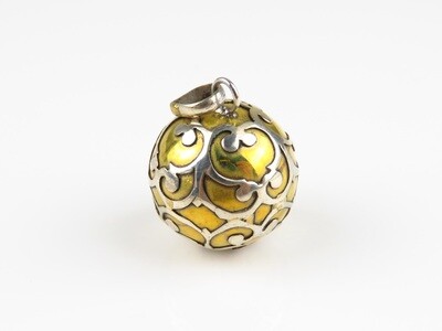 Sterling Silver, Filigree Pattern, Chime Ball Pendant CH-426
